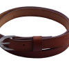 Ceinture en cuir marron largeur 2cm femme