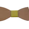 Noeud papillon en cuir jaune Noeud papillon en cuir jaune