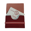 porte cartes de visite rouge ouvert