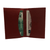 porte cartes rouge ouvert